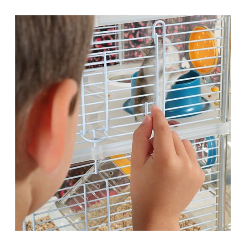 ZOLUX Cage sur 2 etages pour hamsters, souris et gerbilles - Rody3 duo - L 41 x p 27 x h 40,5 cm - Grenadine