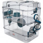 ZOLUX Cage sur 2 etages pour hamsters, souris et gerbilles - Rody3 duo - L 41 x p 27 x h 40,5 cm - Bleu