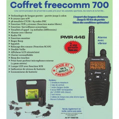 PRESIDENT ELECTRONICS TXMS770 - COFFRET DE 2 TALKIES WALKIES STABO SET FREECOMM 700 PRESIDENT ELECTRONICS - COFFREECOMM700