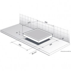 De Dietrich TABLE HORIZONE 65cm - horiZone One 5000W/230/160 - 7.4 kW - 4 minuterie DE DIETRICH - DPI7686WP