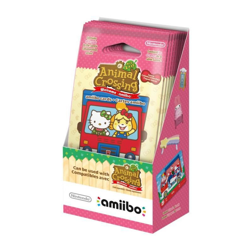 Paquet 6 cartes Animal Crossing New Leaf Welcome amiibo Pack Sanrio