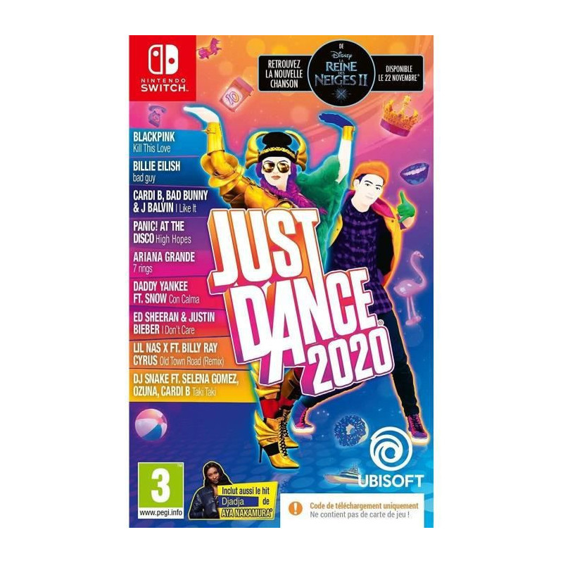 Just Dance 2020 Code dans la boite Jeu Switch