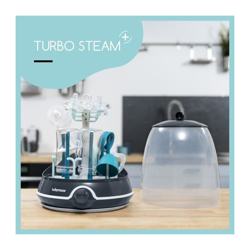 BABYMOOV Turbo Steam+ Sterilisateur 2 en 1