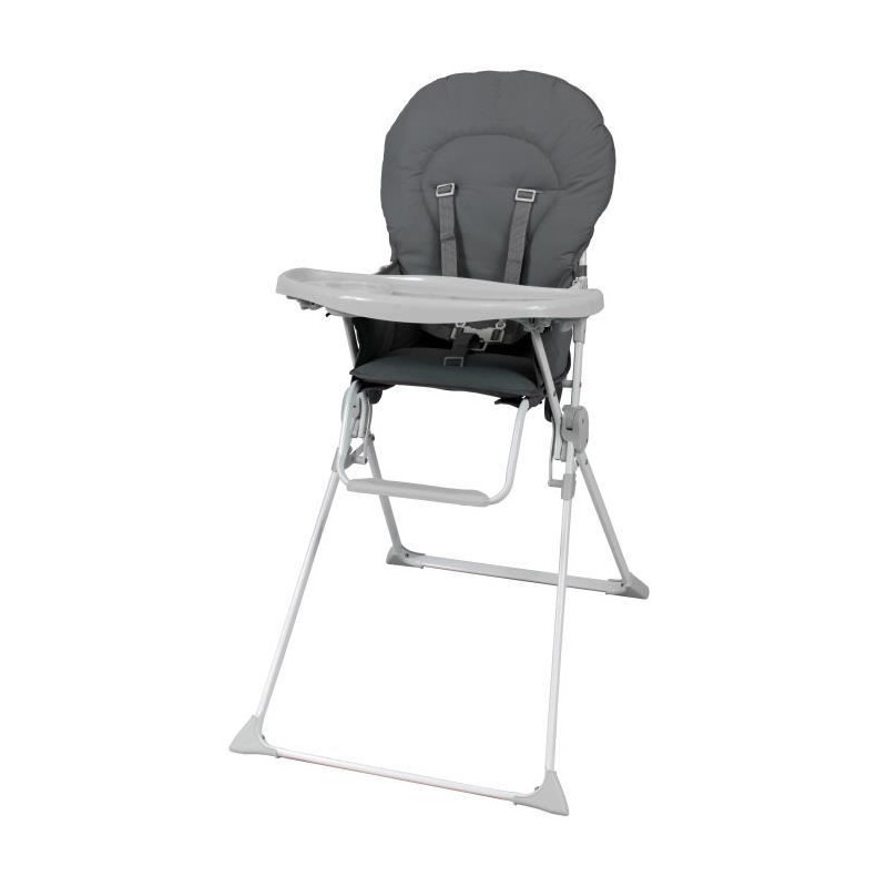 BAMBISOL Chaise haute fixe avec tablette reglable en profondeu grise