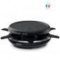 TEFAL RE12A810 Neo Deco Raclette 2en1, Appareil a raclette + grill 6 personnes, Revetement antiadhesif, Sans PBA, Fabrique en Fr