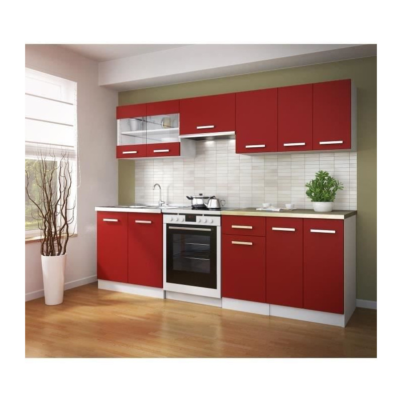 ULTRA Meuble haut de cuisine L 60 cm - Rouge mat