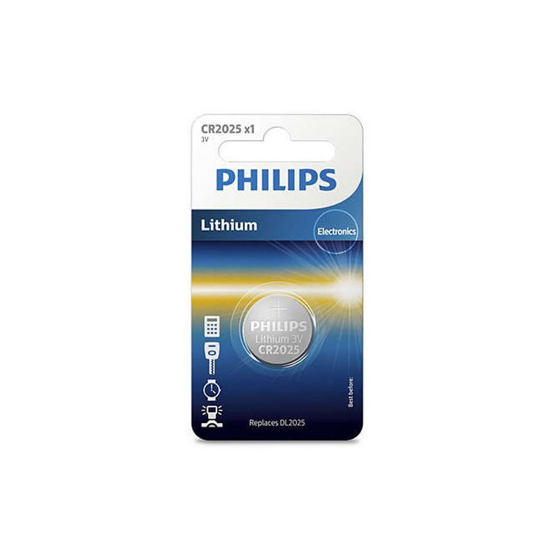 Philips Piles BOUTON LONGLIFE 3.0V coin 1-blister (20.0 x 2.5) PHILIPS - CR2025/01B