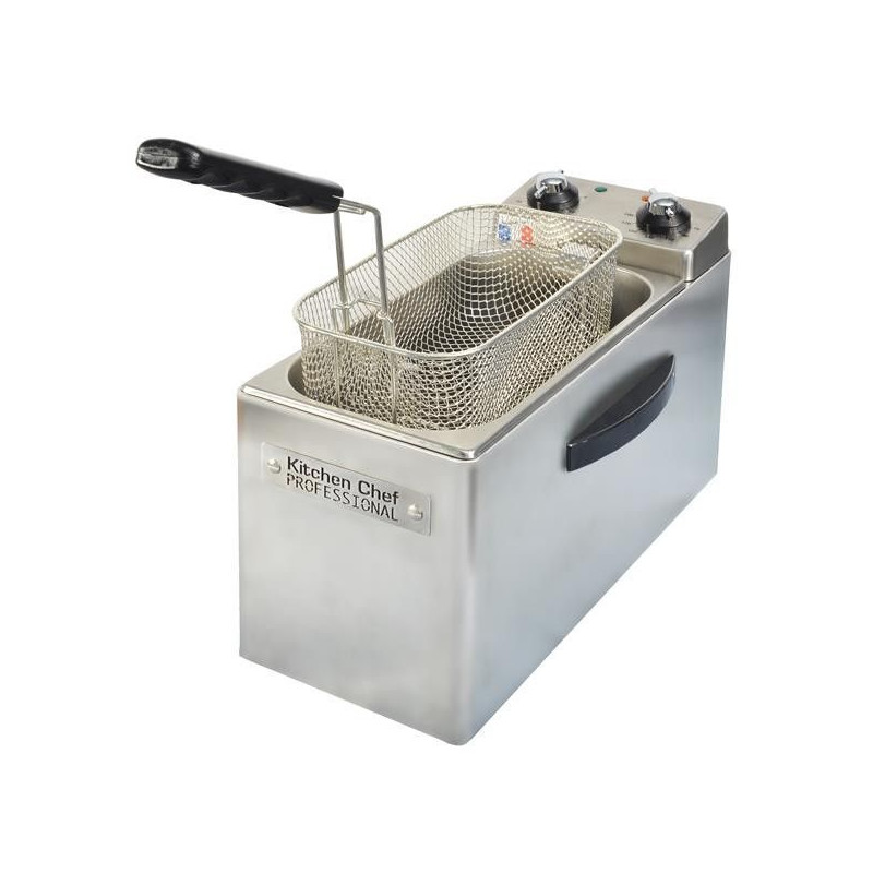 KITCHENCHEF FRITEUSE INOX 2500W 4L MINUTERIE 30MN TH 190C° ZONE FROIDE DEMONTABLE KITCHENCHEF - KCFR4L