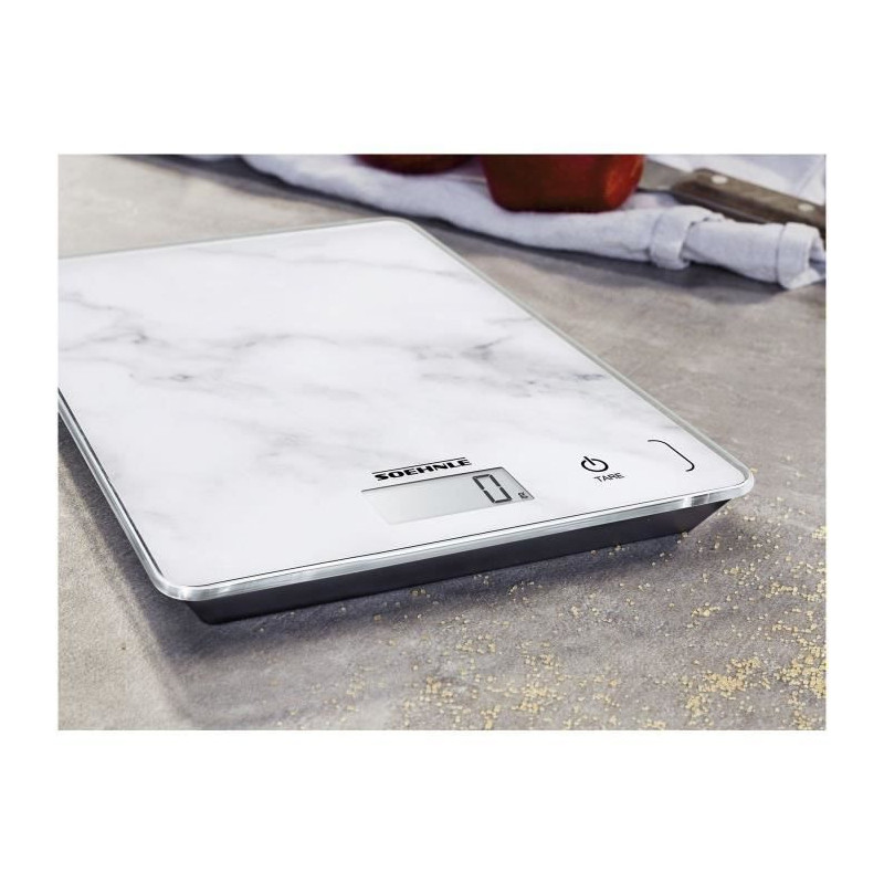 SoeHNLE Compact Balance electronique - 5 kg - Blanc effet marbre