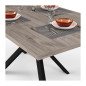 Table a manger - Decor gris - SNAPP - L 180 x P 100 x H 75 cm