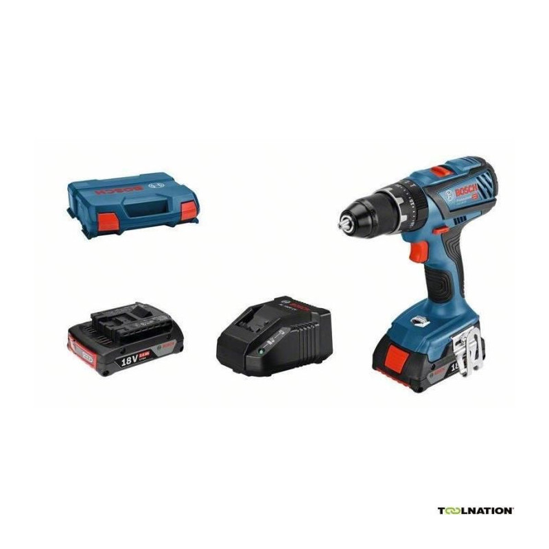 Perceuse a Percussion BOSCH PROFESSIONAL GSB 18V-28 + 2 batteries 2,0Ah + chargeur GAL 18V-20 + L-Case
