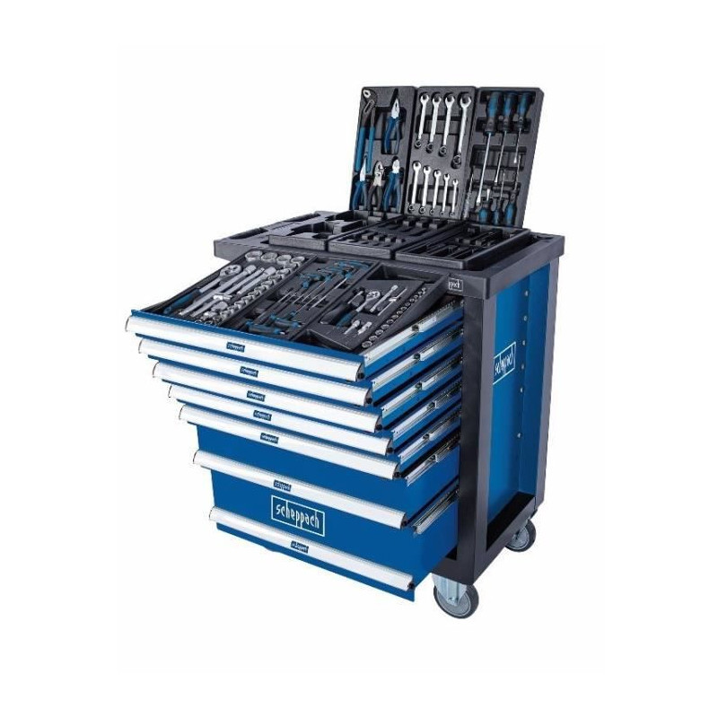 SCHEPPACH Servante datelier 70 outils 7 tiroirs TW1100