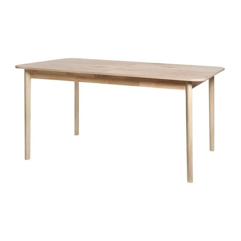 Table a manger extensible - Scandinave - NEW SOFIA - Chene et blanc avec motifs - L 160 / 200 x P 90 cm