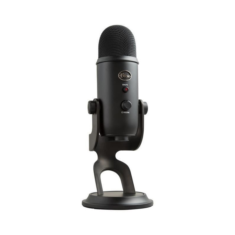 Microphone USB - Blue Yeti - Pour Enregistrement, Streaming, Gaming, Podcast sur PC ou Mac - Noir