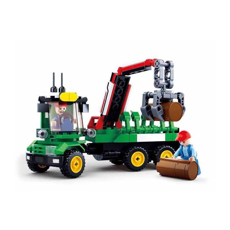 SLUBAN - Jeu Tracteur avec remorque et rondins - M38-B0778
