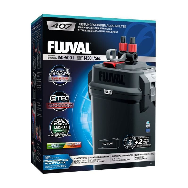 FLUVAL Serie 7 407 Filtre dexterieur pour aquarium