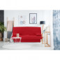 DREAM Banquette clic clac 3 places - Tissu rouge - Slyle contemporain - L 190 x P 92 cm