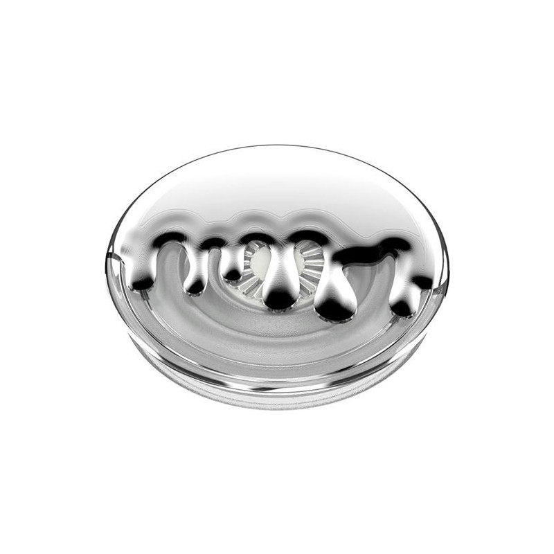 Popgrip Premium Chrome Drip Silver PopSockets