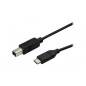 Cable d imprimante USB C Vers USB B 1,8M Noir