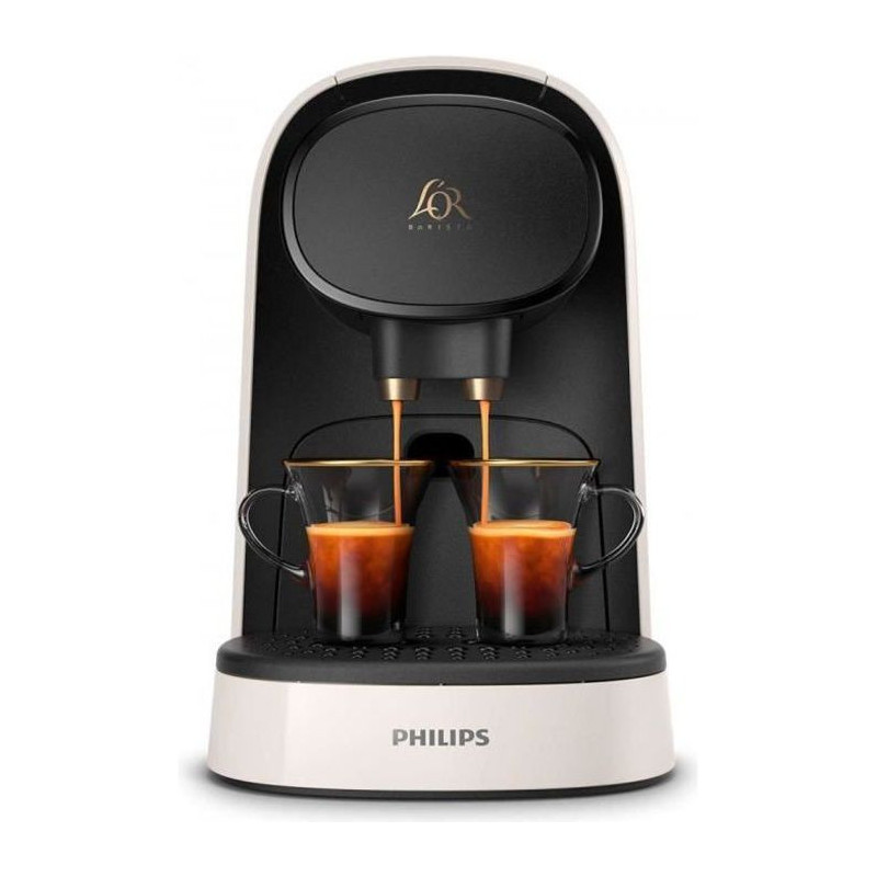 Machine a cafe a capsules LOR BARISTA PHILIPS LM8012/00, 9 capsules, Double espresso ou deux espresso a la fois, 19 bars, Blanc