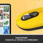 Souris Sans Fil Logitech POP Mouse avec Emojis Personnalisables, Bluetooth, USB, Multidispositifs - Jaune