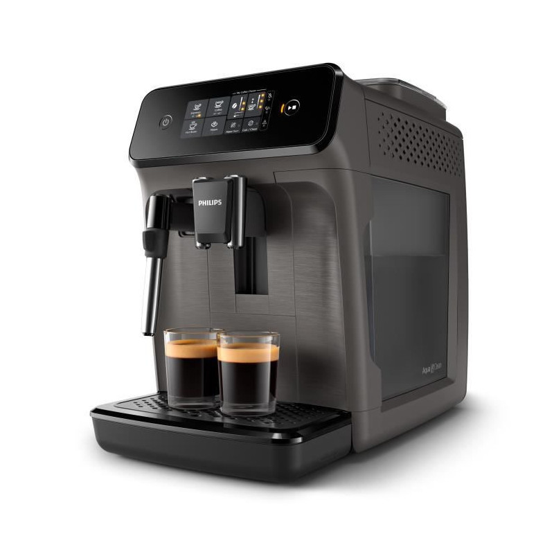 Machine Cafe Espresso Automatique PHILIPS EP1010/00 - Broyeur a grain - Mousseur a lait -  Ecran tactile - Gris