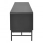 Table basse 1 tiroir - Bois et metal noir - L 110 x P 60 x H 42 - BROOKLYN