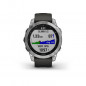 Montre GPS connectee - GARMIN - Fenix 7 - Argent avec bracelet gris