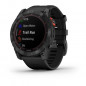 Montre GPS connectee - GARMIN - Fenix 7X Solar - Gris avec bracelet noir