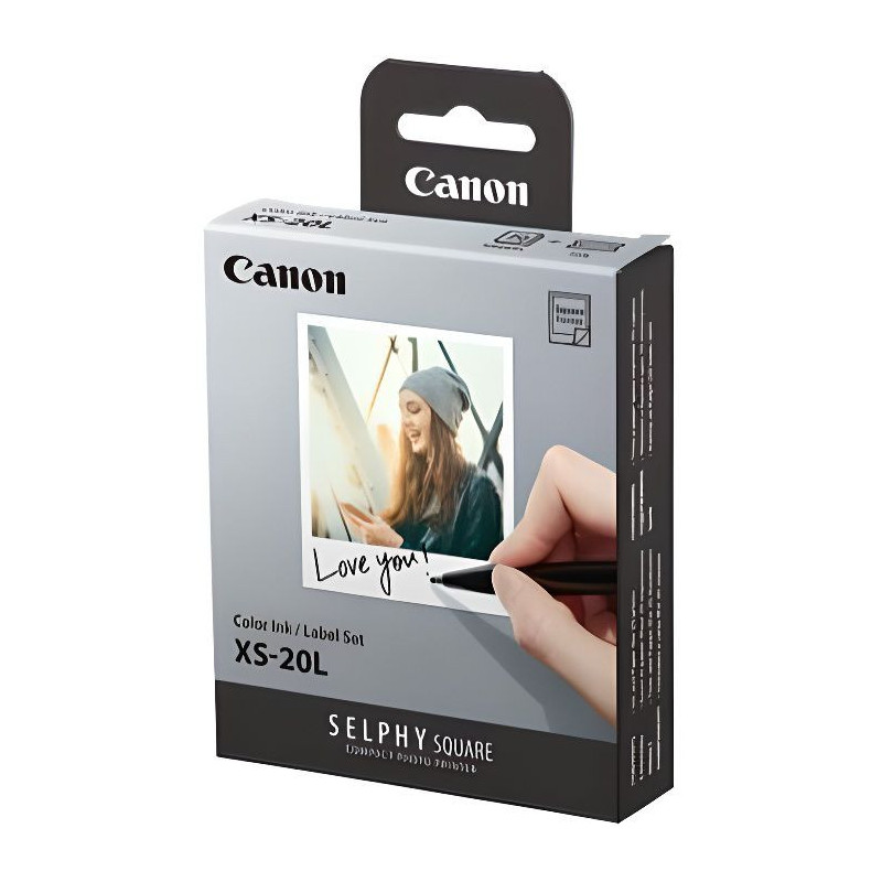 CANON XS-20L - Kit 20 impressions format carre papier + rouleau encres Taille Papier : 7,2 x 8,5 cm T