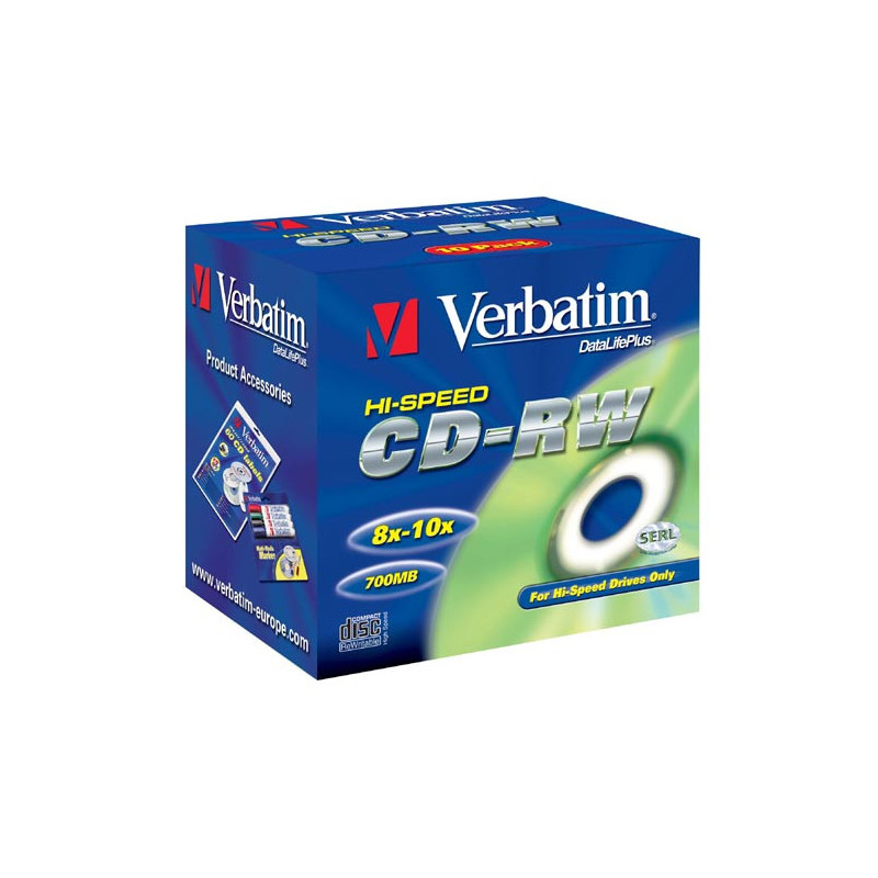 Verbatim CD RW DataLifePlus 80 min x 10