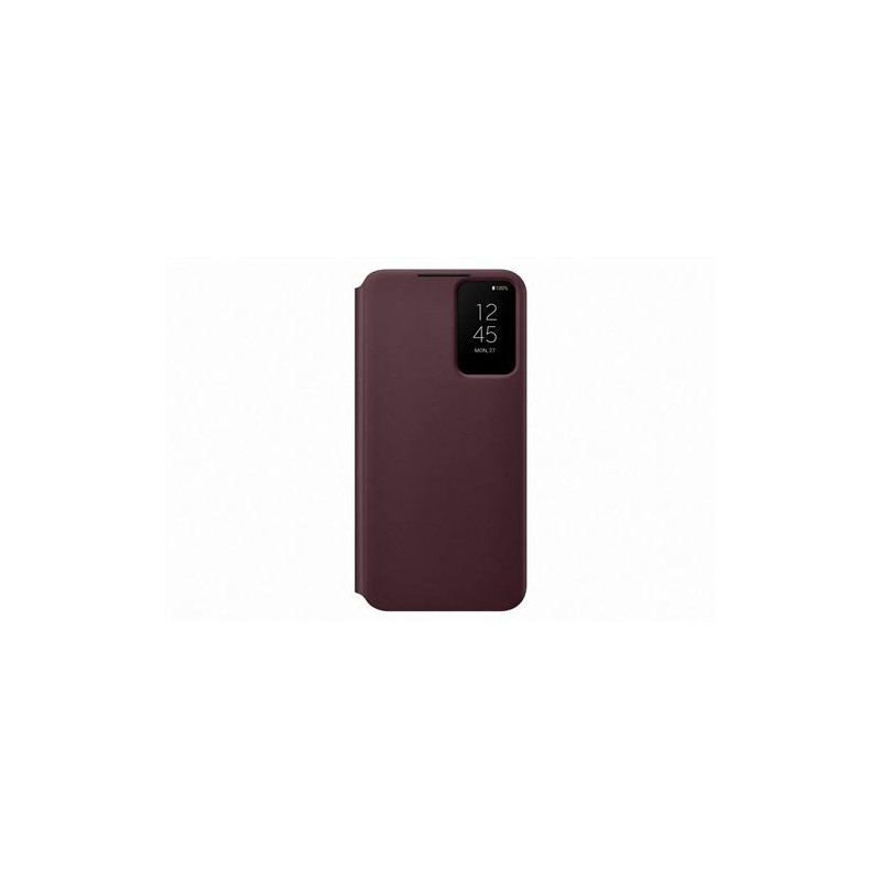 Etui Folio Smart Clear View pour Samsung Galaxy S22+ Bordeaux