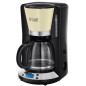 RUSSELL HOBBS 24033-56 - Cafetiere programmable Colours Plus - Technologie WhirlTech - 15 tasses - 1100 W - Creme