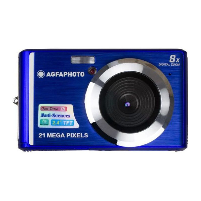 AGFA PHOTO Realishot DC5200 - Appareil Photo Numerique Compact 21 MP, 2.4 LCD, Zoom Digital 8x, Batterie Lithium Bleu