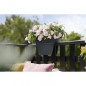 ELHO - Pot de fleurs -  Vibia Campana Flower Bridge 40 - Anthracite - Balcon exterieur - L 26 x W 39 x H 22 cm