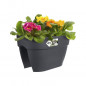 ELHO - Pot de fleurs -  Vibia Campana Flower Bridge 40 - Anthracite - Balcon exterieur - L 26 x W 39 x H 22 cm