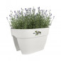 ELHO - Pot de fleurs -  Vibia Campana Flower Bridge 40 - Blanc Soie - Balcon exterieur - L 26 x W 39 x H 22 cm