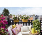 ELHO - Pot de fleurs -  Vibia Campana Flower Bridge 40 - Jaune Miel - Balcon exterieur - L 26 x W 39 x H 22 cm