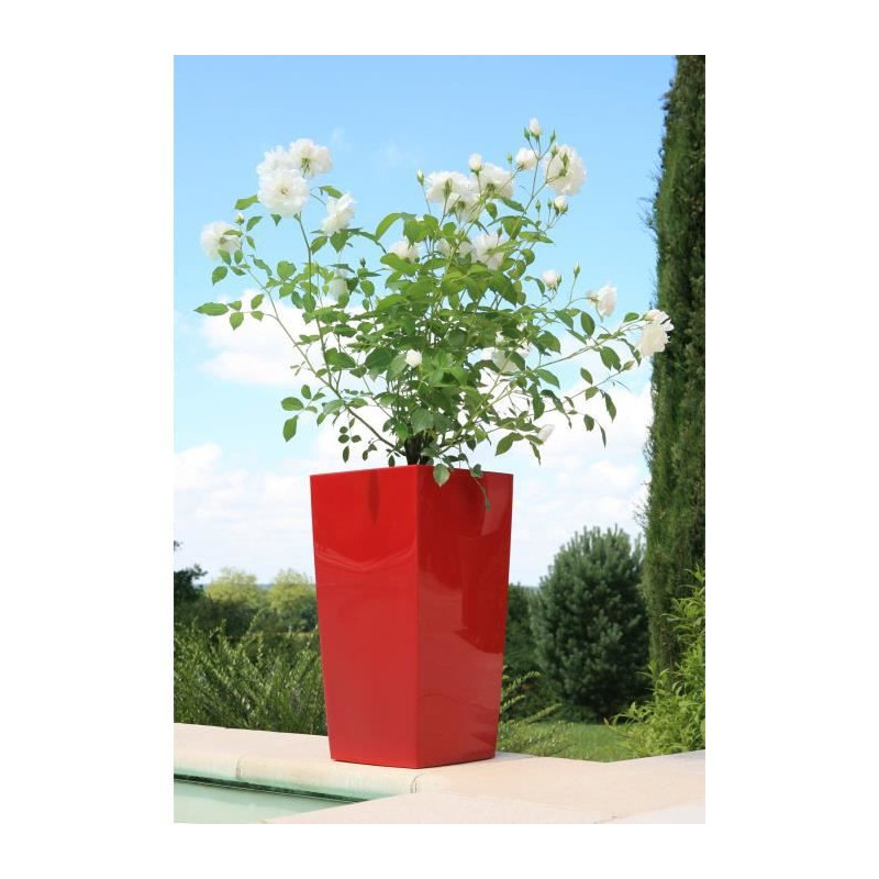 RIVIERA Pot de fleurs Soleilla - Rond - Ø 60 x 53,6 cm - Rouge