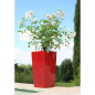 RIVIERA Pot de fleurs Nuance - Carre - 29 x 29 x H 52 cm - Rouge