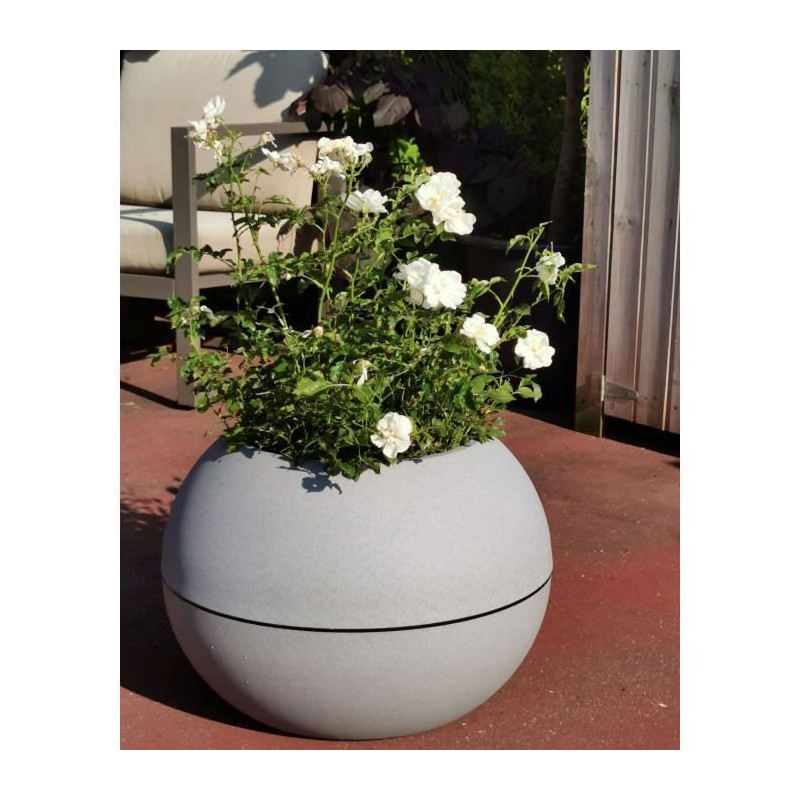 RIVIERA -  pot de fleurs Boule -  D40 - stone
