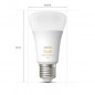 PHILIPS Hue White Ambiance - Ampoules LED connectees E27 - Compatible Bluetooth - Pack de 2