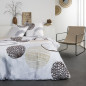 TODAY Parure de lit Coton 2 personnes - 240x260 cm - Imprime Blanc Axel