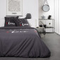 TODAY Parure de lit Coton Love - 2 personnes - 240 x 260 cm - Imprime Gris