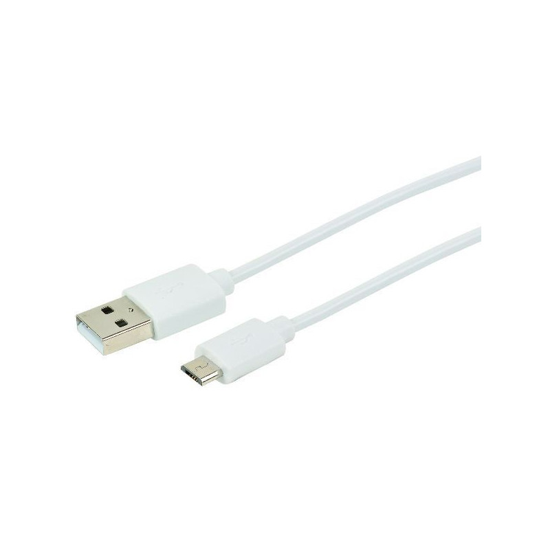 Micro USB M / USB M - 2.4A - 3m - Blanc ERARD - 2409