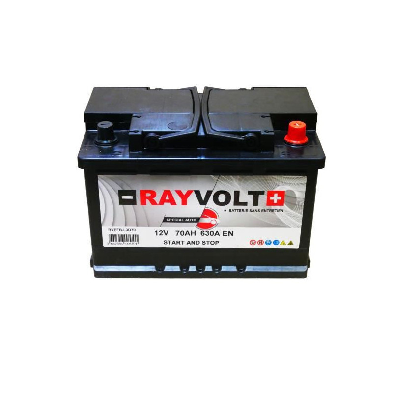 Batterie Auto RAYVOLT START-STOP EFB L3D70 12V 70AH 720A