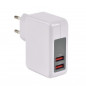 CHARGEUR USB sur Secteur 230V - 5V/2.4A (Smart Charge) + 1A ERARD - 8203