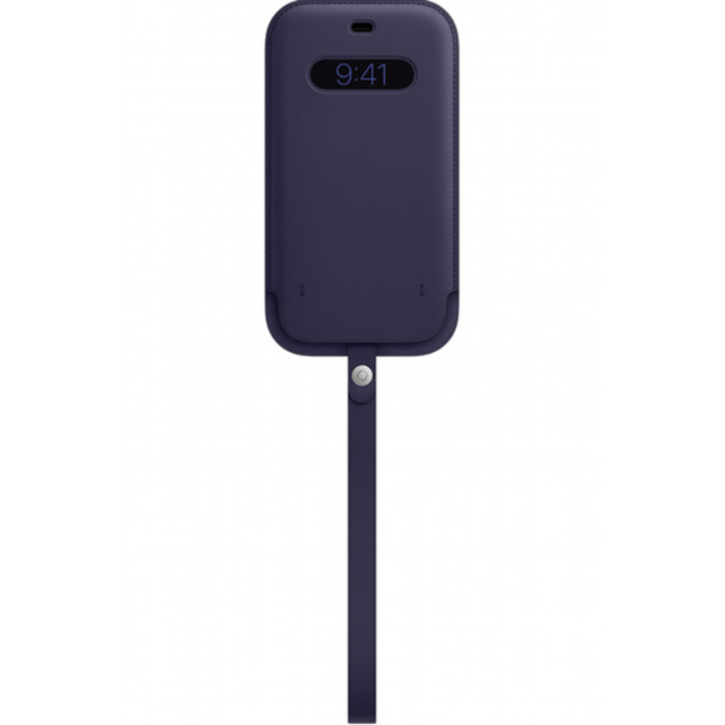 Housse en cuir avec MagSafe pour iPhone 12 12Pro Violet profond