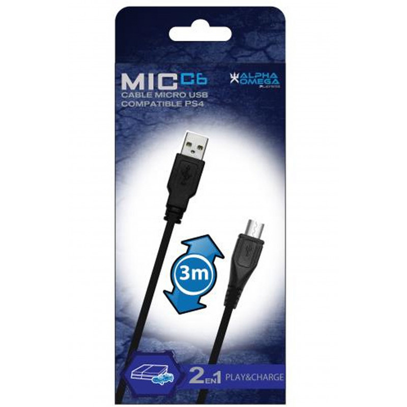 Câble Micro USB Alpha Omega Players Mic C6 3 m