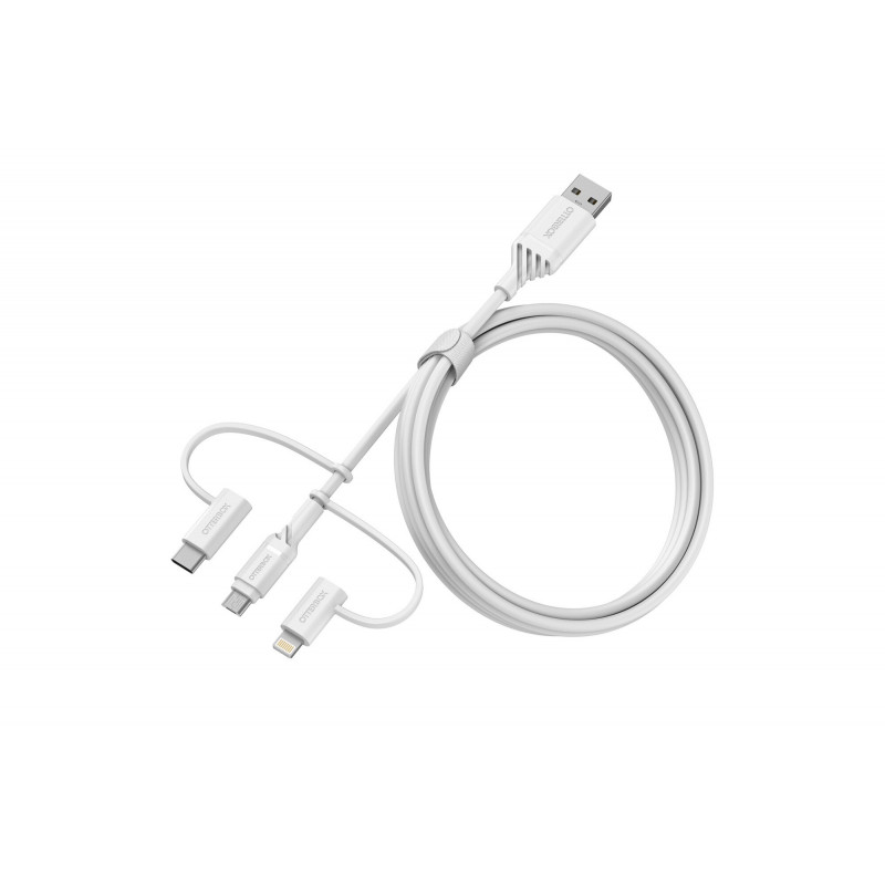 Câble renforcé 3 en 1 pour iPhone OtterBox 1m Blanc